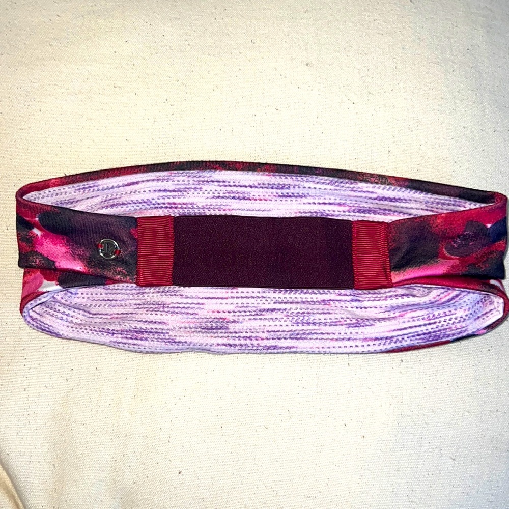 Reversible floral burgundy, Lululemon headband